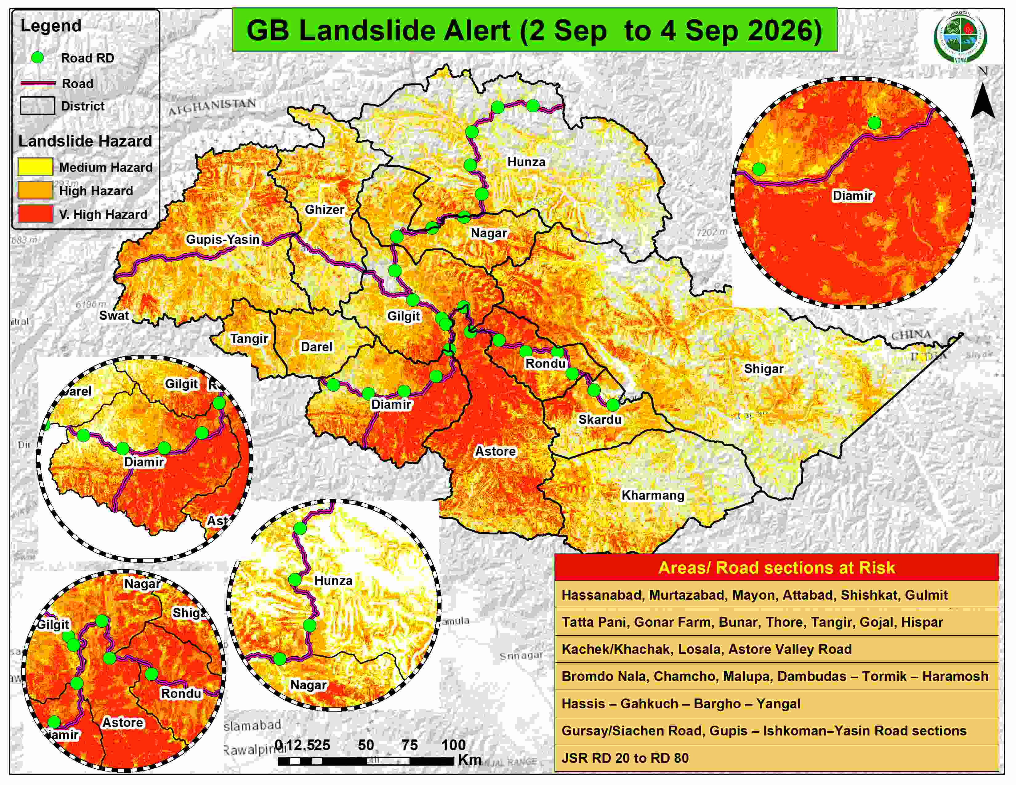 LANDSLIDE ALERT of GB