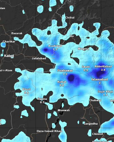 Rainfall Alert KPK