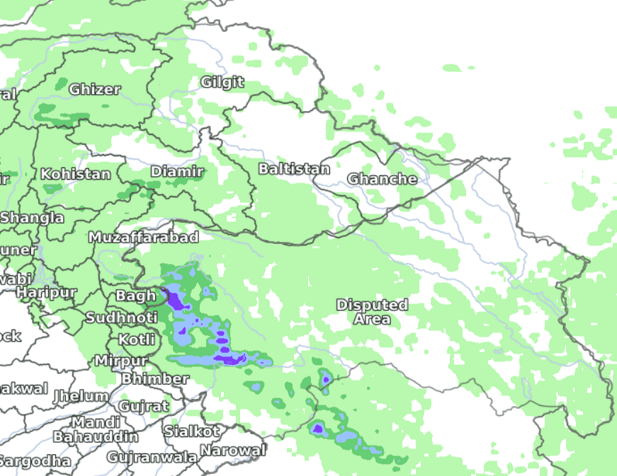 Rainfall Alert GB & AJK