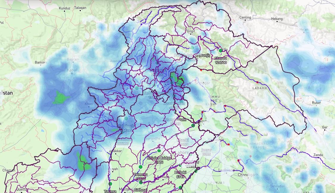 Flash Flood Risk in KP, Balochistan and Punjab